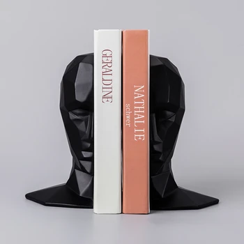 

Europe Personality Abstract Face Book File Bookend Arts Furniture Home Decoration Accessories Figurine Statue Industrial Decor