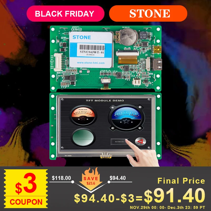 4.3\ TFT LCD Display With RS232/RS485/TTL Interface 4.3\ TFT LCD Display With RS232/RS485/TTL Interface