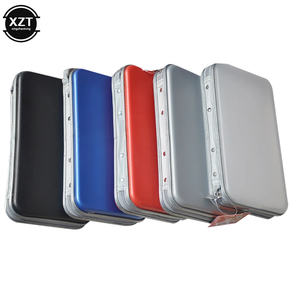 CD DVD Storage Bag CD DVD Storage Case 80pcs Capacity Disc CD Bagwith Zipper DVD VCD Wallet Storage Organizer Case CD Sleeve Hard EVA Bag Album Box Large Holder