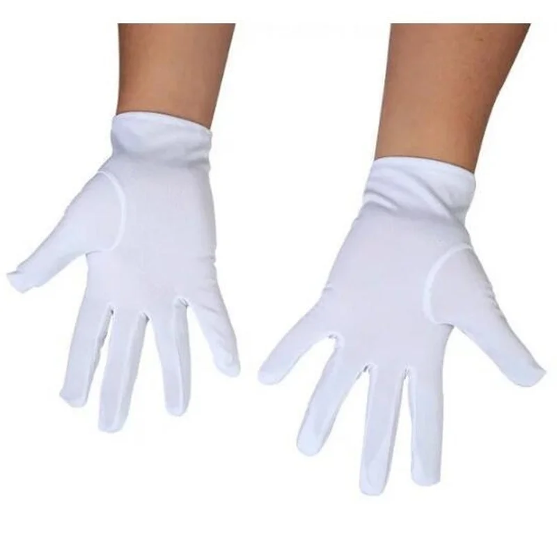 Three-strength White Labor Insurance Thin Etiquette Reception Wenwan Circling Parade Military Security Performance Gloves 1pair labor gloves