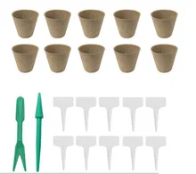 10Pcs 8cm Environmental Protection Garden Round Peat Pots Plant Cups 8*8cm Suitable For Starting Flowers Herbs 10Pcs 8cm Environmental Protection Garden Round Peat Pots Plant Cups 8*8cm Suitable For Starting Flowers Herbs