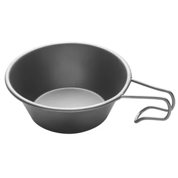 

300ml Camping Bowl Titanium Folding Bowl Tableware Titanium Metal Rice Bowl Portable Collapsible Pure Titanium Bow New