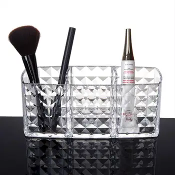 

1pc Desktop Transparent Acrylic Makeup Tool Storage Box Eyebrow Pencil Cosmetic Brush Holder Display Makeup Case