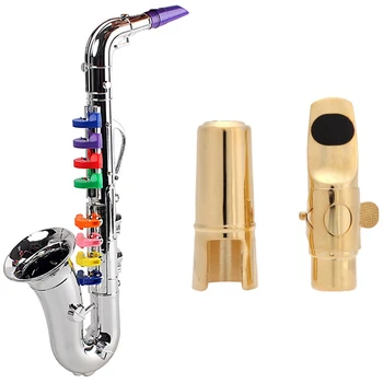 

Jazz Soprano Saxophone 5C Metal Mouthpiece +Pads Cushions +Cap Buckle with Saxophone Musical Instrument Playing Tool