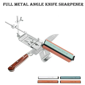 

Iron Steel Kitchen Sharpener Professional Kitchen Knife Sharpener Sharpening Tools Fix-angle With 4 Stones Whetstone