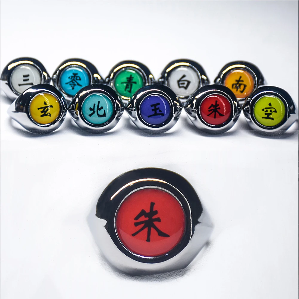 

Animation Naruto Cosplay Rings Akatsuki Member Uchiha Itachi Orochimaru Konan Adult Ninja Props Accessories Fans Gift