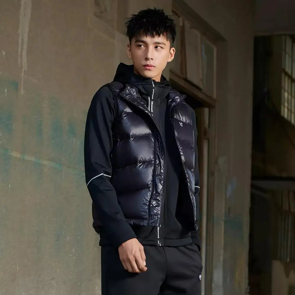 Xiaomi ULEEMARK Men 4 in 1 Down Jacket Vest Set Warm Duck Down Waistcoat Long Sleeve Velvet Jacket