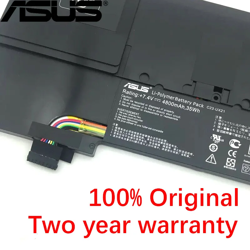 Tanie ASUS oryginalny 4800mAh C23 UX21 C23UX21 bateria do laptopa ASUS Zenbook UX21 UX21A UX21E Ultrabook serii 7.4V 35Wh