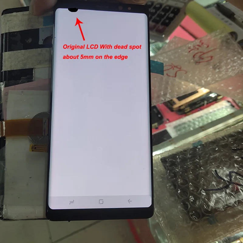 Dead sport on the edge дисплей для samsung Galaxy Note 8 N9500 N950F N950FD ЖК-дисплей кодирующий преобразователь сенсорного экрана в сборе - Цвет: about 5mm spot