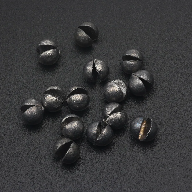 

Rompin 50pcs/bag G4-7B Carp Fishing Solid Round Split Shot Lead Sinker Bean Shaped Weight Lead Fishing Lure Accessories