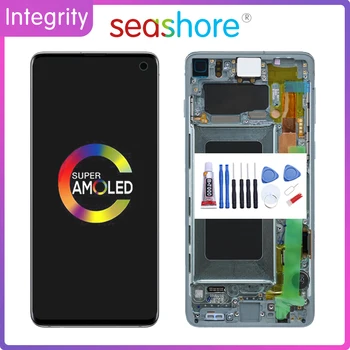 

6.1"ORIGINAL For SAMSUNG Galaxy S10 LCD Touch Screen Digitizer Assembly For Samsung S10 Display with Frame Replacement SM-G973