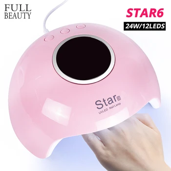 

24W/30W USB Lamp Nail Dryer Pink Portable Curing All Gels Varnish Mini LED UV Lamp for Manicure Auto Sensor Nail Tool CHStar6