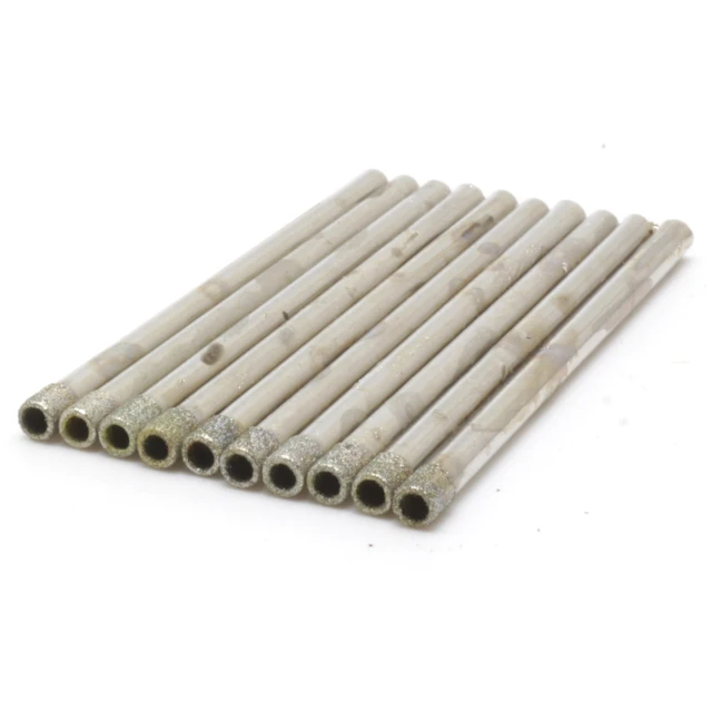 Lot de 10 forets diamantés super fins de 3-10 mm avec bord de 0,5 mm, outils de lapidaire pour pierre, jaspe, pierres précieuses, verre et carrelage 1