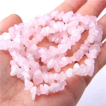 

5-8MM Natural Stone Pink Quartz Opal Chip Beads Irregualr Gravel Shape Gem Stone Beads Fit Jewelry Making DIY Bracelet Earrings