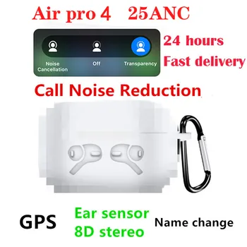

TWS Pro 4 new Transparency Model ANC Wireless Bluetooth Earphone GPS and change name pk i500 i10000 i90000 pro i90000tws i100000