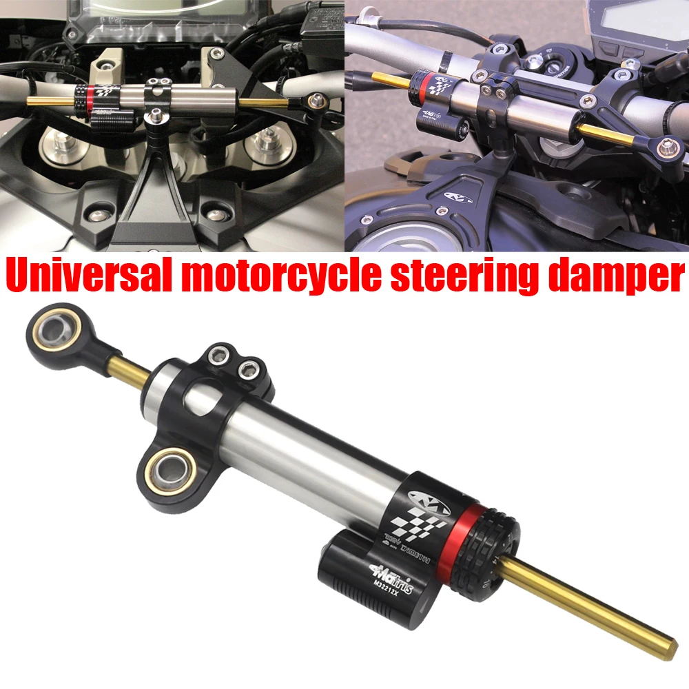 Универсальный Регулируемый демпфер руля для Kawasaki Ninja 400 Honda CB650F Yamaha R1 YZF-R3 R25 MT-07 MT-09 |