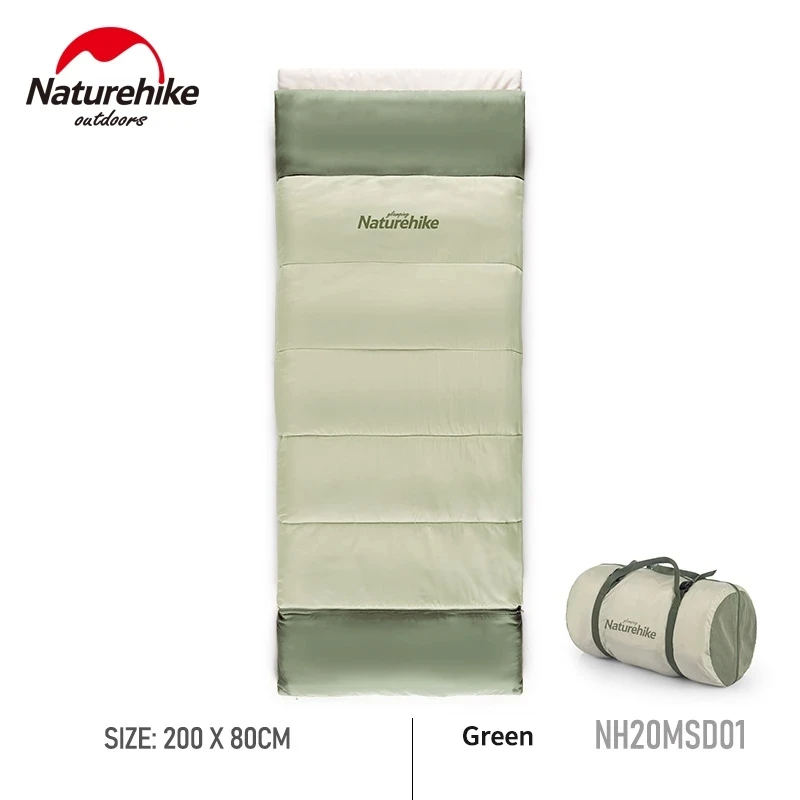 Сверхлегкий спальный мешок Naturehike 300T из полиэстера эпонж чистый пух хлопковая