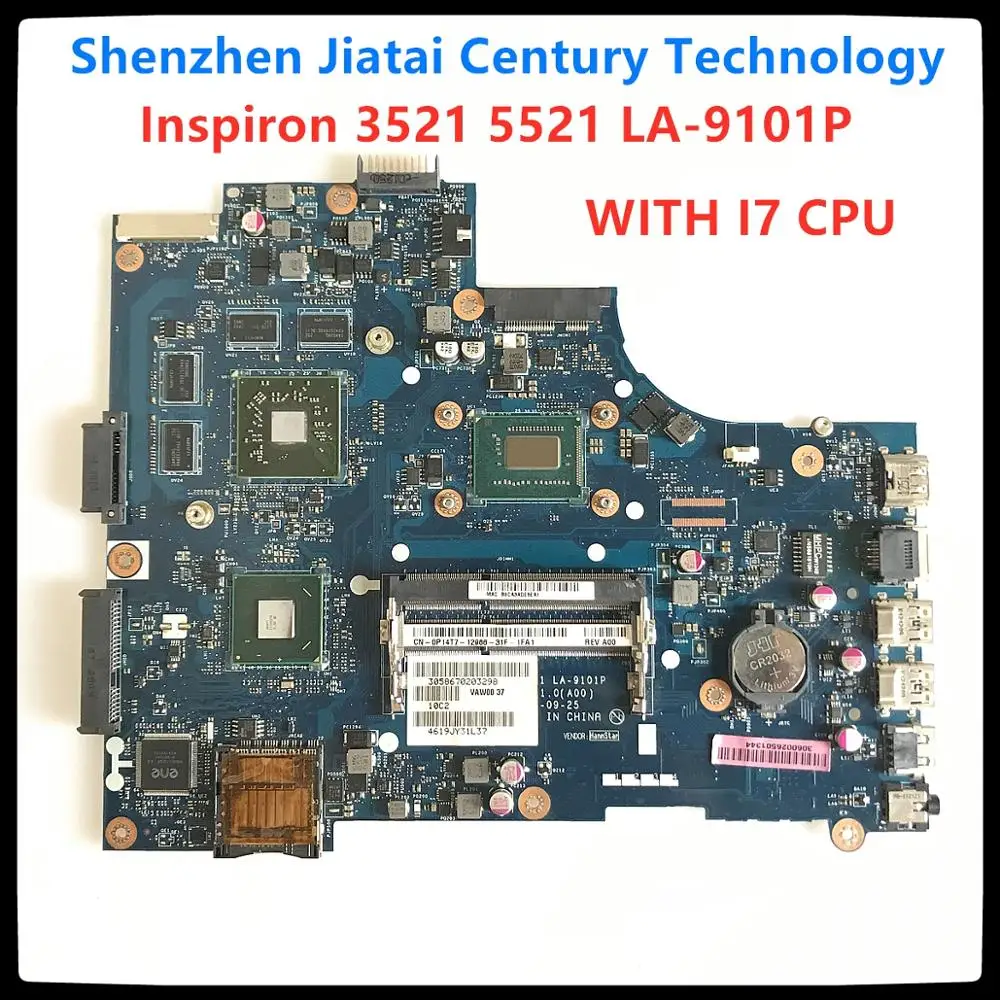 VAW01 LA-9101P материнская плата для ноутбука DELL 15R 3521 5521 PC I7-3537U 00P55V VAW00 LA-9104P полный tesed