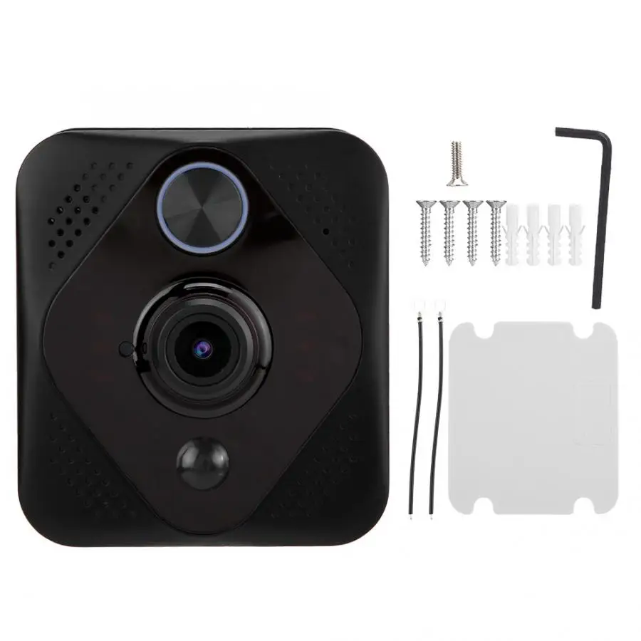 Камера дверной звонок WiFi 720P умная беспроводная камера 166 Широкоугольный PIR безопасности видео дверной звонок