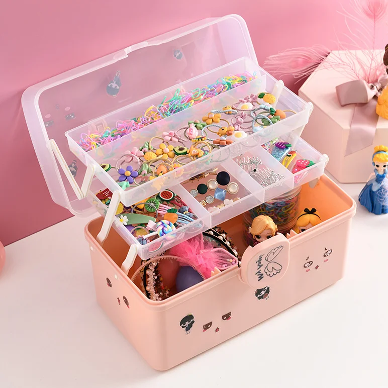 Hairpin Hair Girl Jewelry Hair Dressing Tie Accessories Strap Storage Box  Children's Rubber Jewelry Band Hair Box Baby Box - AliExpress