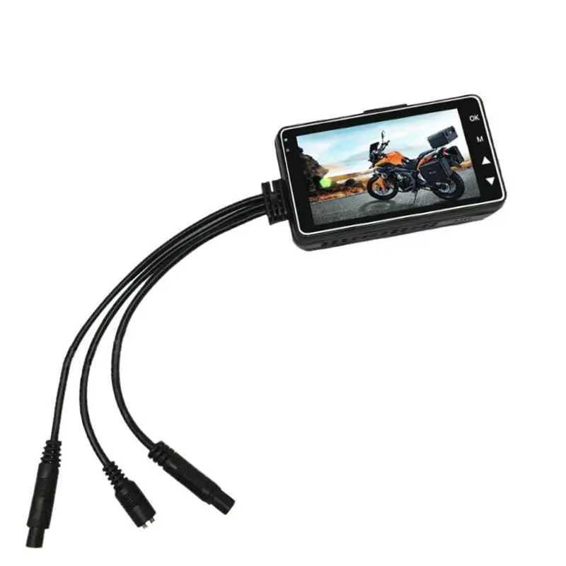 Lcd HD мотоциклетная Автомобильная экшн-камера, двойная камера, видео рекордер, Dash Cam, водонепроницаемый, Сплит, ночное видение, водительский рекордер