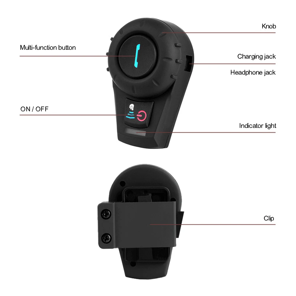 500 м Мотоциклетный Bluetooth шлем FM домофон гарнитура связь