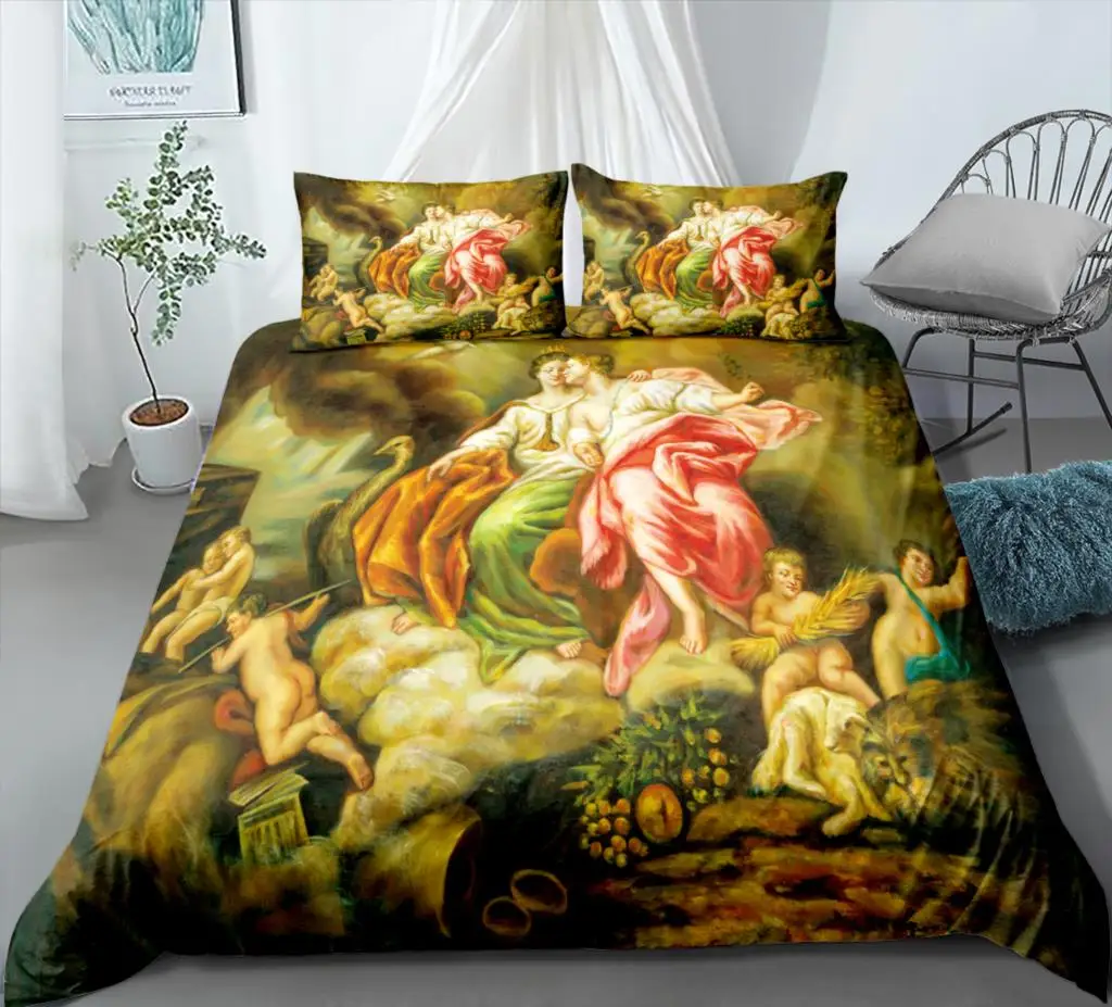 cama quente Quilt Cover, Ancient Art Duvet