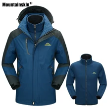 Зимняя флисовая куртка из 2 предметов для походов и кемпинга для мужчин и женщин, водоотталкивающая теплая брендовая куртка с капюшоном VA299