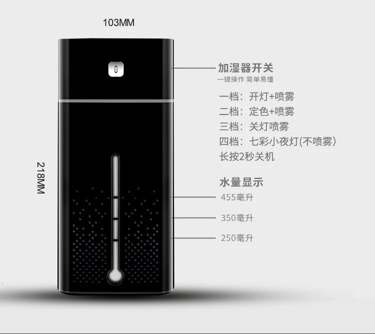 Маленький я интеллект Usb увлажнитель бытовой офис ароматерапия машина Лопата Вода куб атмосфера
