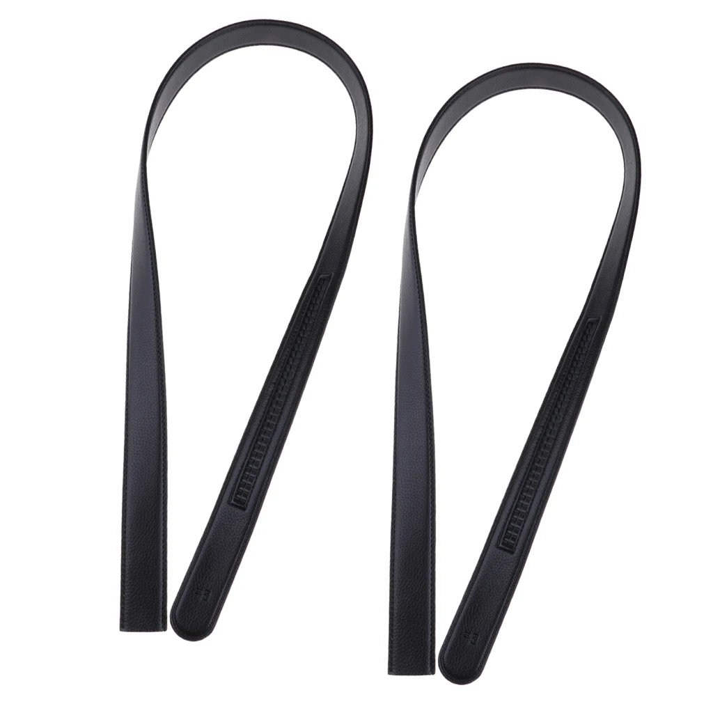 2 Pack Replacement PU Leather Belt Strap Without Buckle, Smooth Business Dress Casual Belts Strap - 3.5 cm/ 1.38 inch