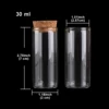 5pcs 30ml 30*70mm Test Tubes Glass bottle with Cork Lids Wishing bottles Glass Jars Glass vessels Spice Jars for Wedding Favors 2