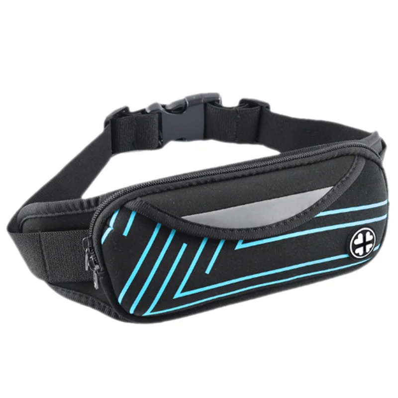 Waist Bum Bag Fanny Pack Belt Money For Running Jogging Cycling Phones Sport Waterproof Blue+Black | Спорт и развлечения