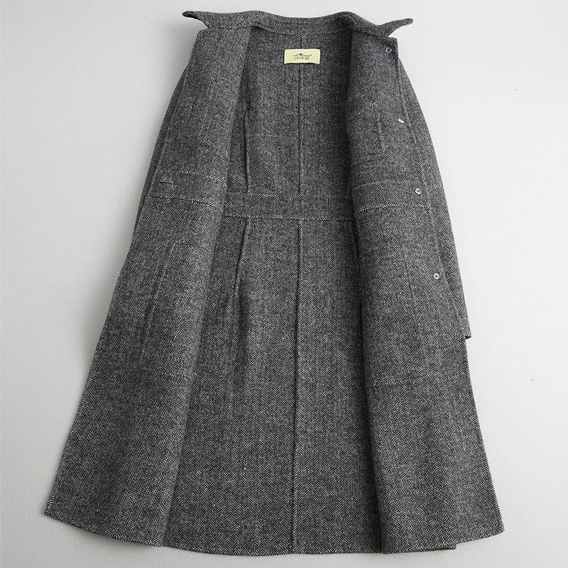 

Casual Korean Women Wool Blend Winter Coat Long Woolen Female Women's Spring Autumn Wool Jackets manteau 38079 WYQ1802 en 's