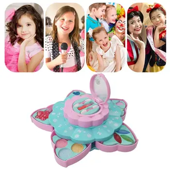 

Kids Princess Makeup Toy Set Pretend Play Cosmetics Lipstick Eye Shadow Nail Kit X5XE