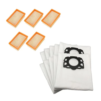 

12 Pcs Dust Bag Vacuum Cleaner Dust Bag for Karcher & 5Pcs Vacuum Cleaner Filter Replacement for Karcher