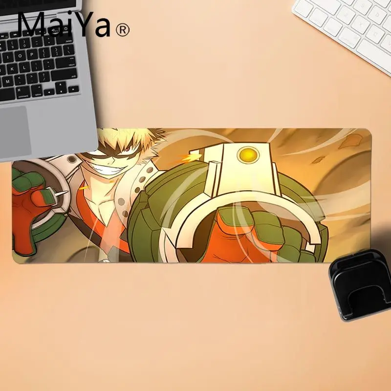 LockEdge 30x80cm MaiYa крутой персонализированный модный мой герой Boku No Hero Academy Bakugou Katsuki настраиваемый игровой резиновый коврик для мыши - Цвет: LockEdge 30x80cm