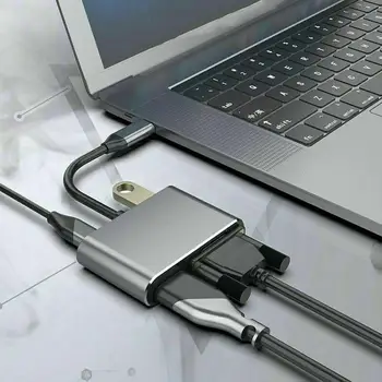 

Type C to PD Charging VGA 4K HDMI USB 3.0 Hub Adapter Samsung Switch For Macbook Y3S5