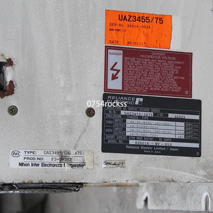 RELIANCE ELECTRIC VZ3000 F2-59282 UAZ3455/UAZ3475 используется в хорошем состоянии с 3 месяцев гарантии