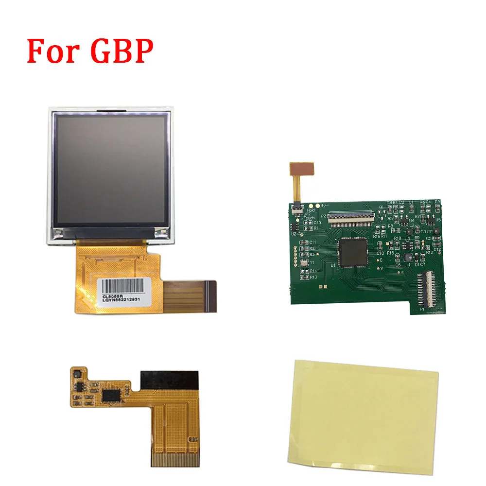 Сменные комплекты жк-экрана для GBP, подсветка экрана с ленточным кабелем для kingd GBP, ЖК-экран, высокий светильник, консоль для геймпада, Новинка - Цвет: LCD Screen For GBP