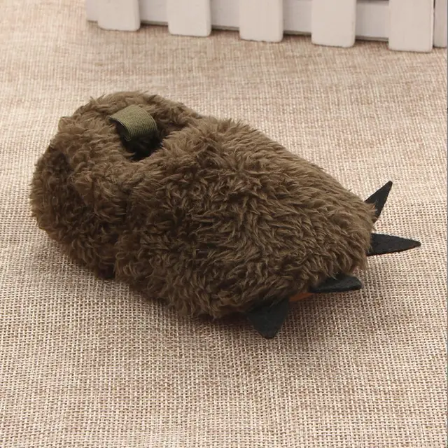 Koovan Children Home Shoes Winter Warm Stuffed Claws Out Shoes Baby Toddler Firstwalkers For Baby Boys Girls Lovely Slipper green