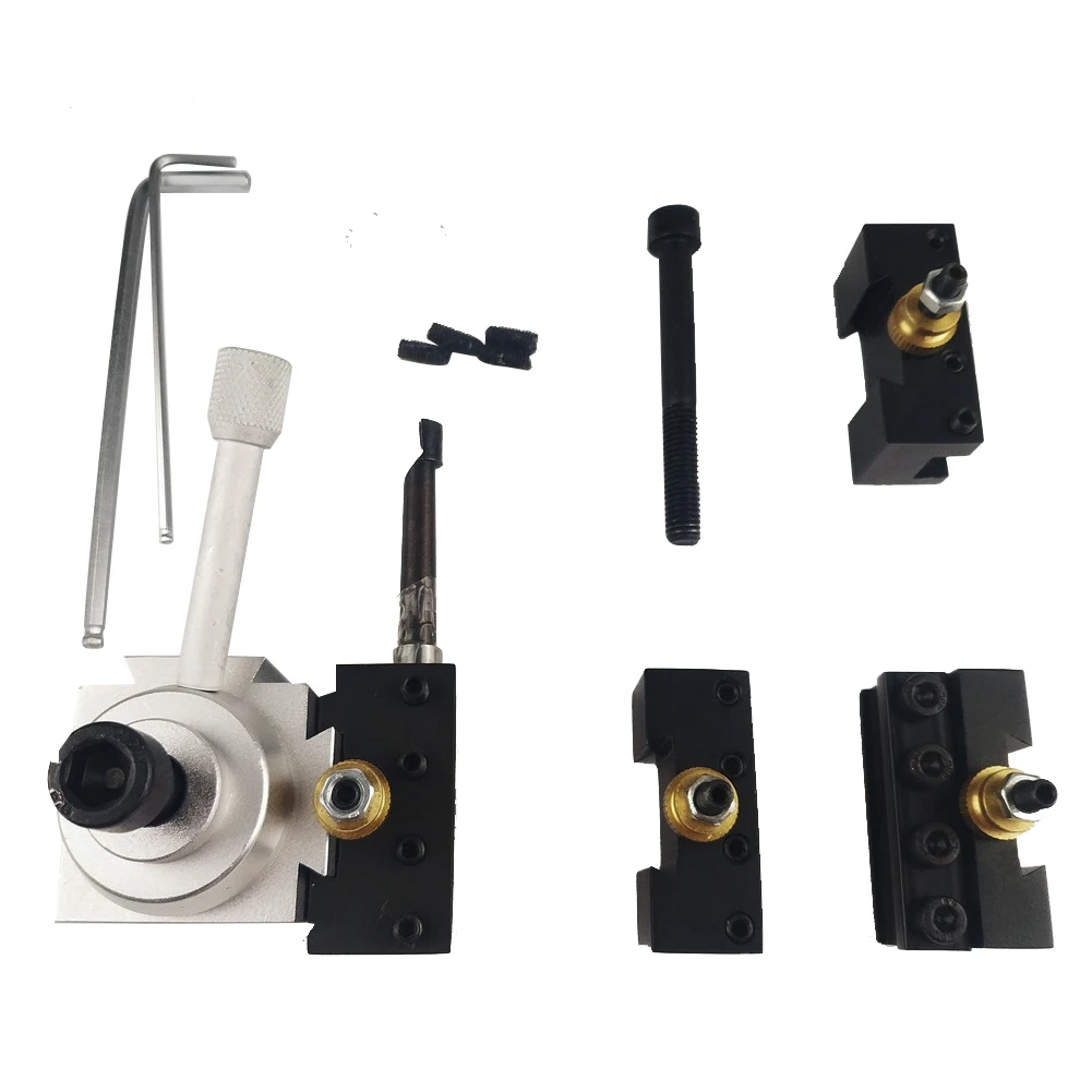 

Multifunctional Practical Blade Holder Set Post Set Professional Lathes Quick Change Accessories Tool Kit Table Aluminum Alloy