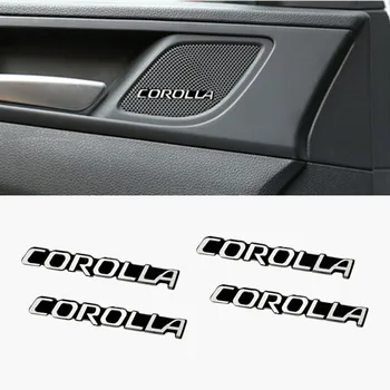 

4pcs car audio decorate 3D Aluminum Badge Emblem Sticker For Toyota Corolla Car Styling