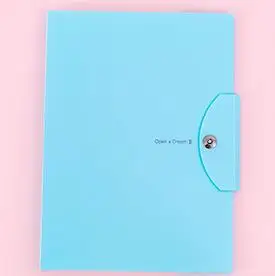 blue Сумка для органов Многоуровневая папка Водонепроницаемая папка для файлов Студенческая папка для файлов Органайзер ПВХ сумка для хранения данных портфель для офисных органов - Цвет: blue