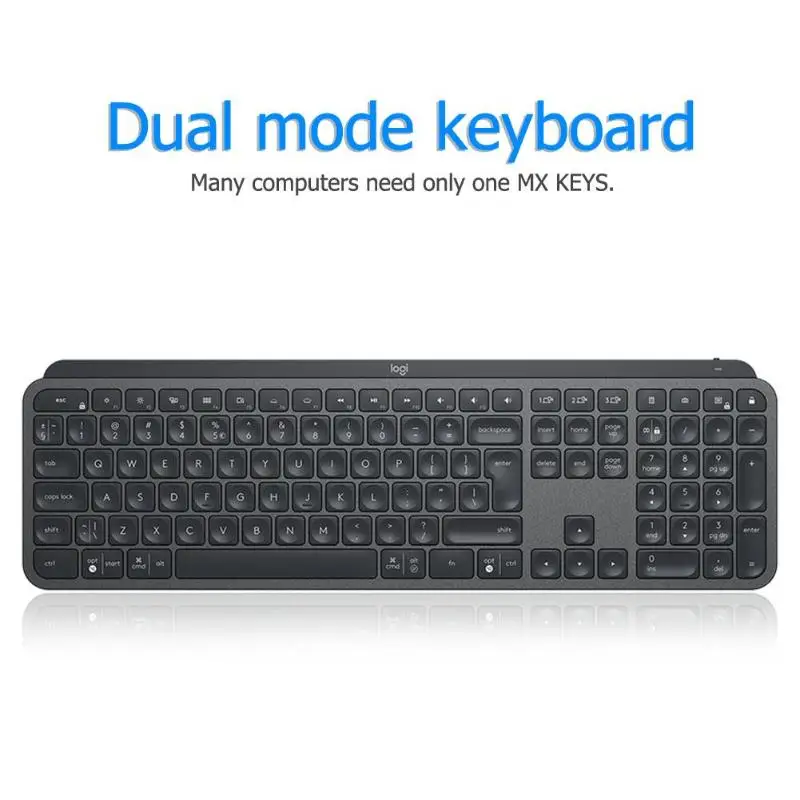 Bluetooth sem Fio Teclado de Escritório em Casa Logitech Teclas Teclado Modo Duplo Backlight Recarregável Easy-switch mx 109
