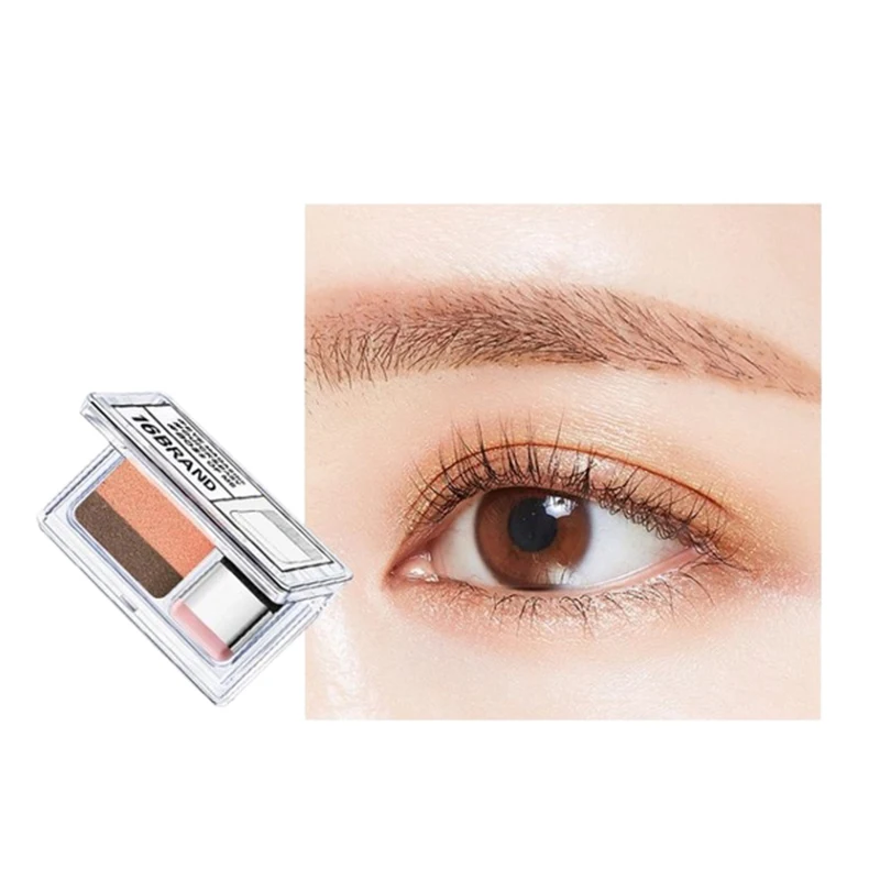 

Women Makeup Eyeshadow 3 Seconds Matte Eyeshadow Makeup Double Layer Colour Gradation with Cosmetic Brush