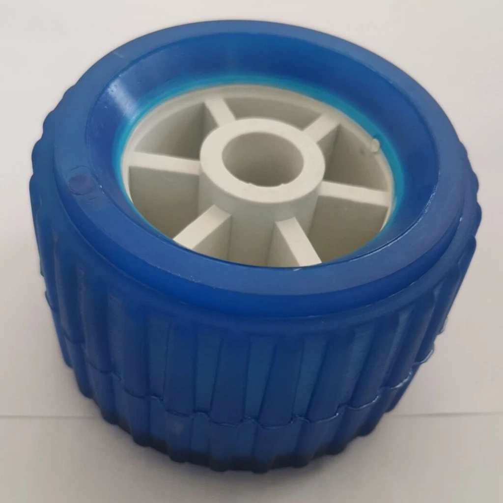 4PCS Boat Trailer Roller Inflatable Ribbed Wobble Roller Kit 110x75x19mm New