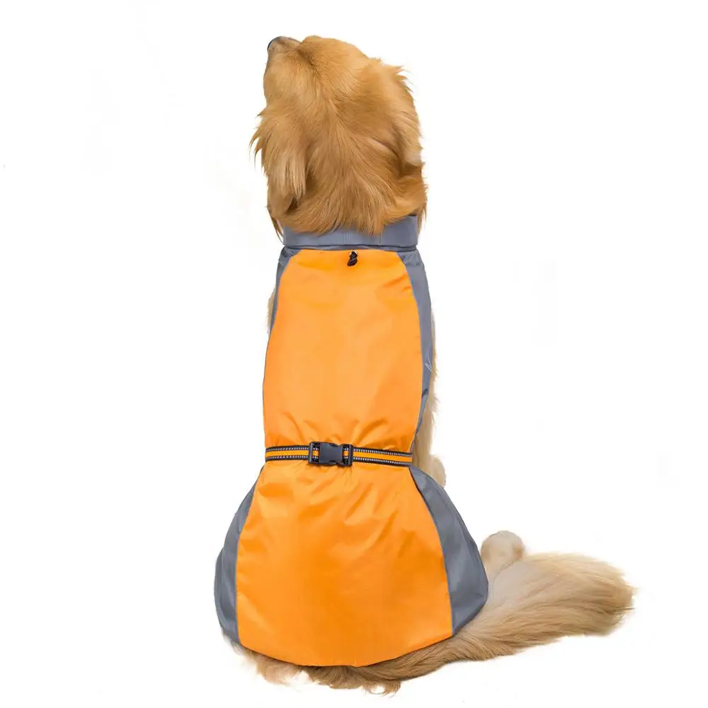 Одежда для больших собак зимняя водонепроницаемая куртка Верхняя одежда Пальто средние и большие собаки золотистый Лабрадор-ретривер Спортивная одежда для собак - Цвет: orange