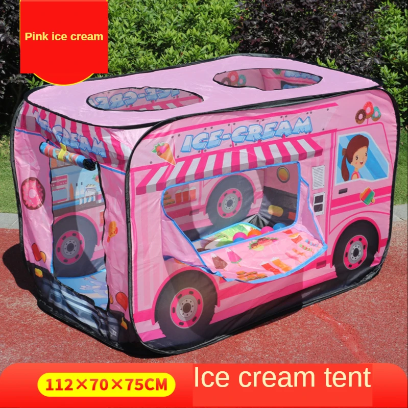 Pink Ice Cream Themed Tent Play House for Kid Children Indoor & Outdoor Play 