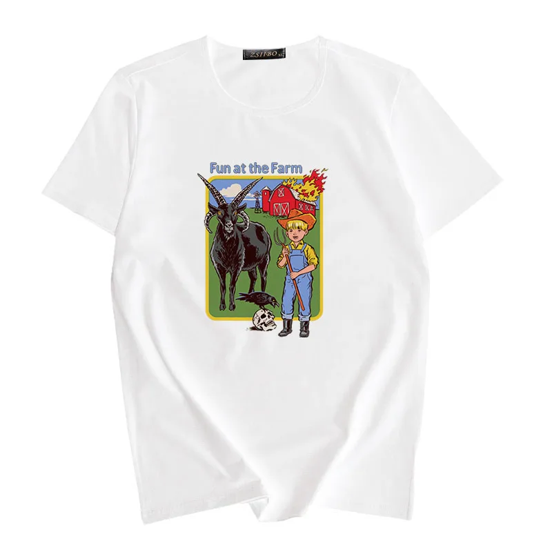 Новая Винтажная женская футболка Ulzzang THE HOWLING с принтом, короткий рукав, Let's Summer Demons, графический стиль Харадзюку, шикарная женская футболка Tumblr - Цвет: 17