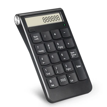 

Mini Number Keyboard 2.4G Wireless USB Plug And Play Portable with Display Screen 155x88x20 MM